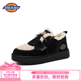 Dickies女士雪地靴舒适休闲平底鞋加绒加厚棉鞋 黑色 38 