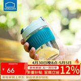 乐扣乐扣（LOCK&LOCK）咖啡杯耐热玻璃水杯子男女学生便携式双饮吸管杯随手杯350ML绿色