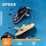 CROCS卡骆驰贝雅卡骆班洞洞鞋轻便耐磨拖鞋一脚蹬休闲鞋|205089 深蓝/辣椒红-4CC 40 (250mm)