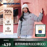 斯凯奇2025冬季保暖时尚百搭男女同款羽绒外套P423U038