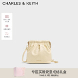 CHARLES&KEITH迷你菱格流浪包单肩斜挎双肩包包女包生日母亲节礼物CK2-60782390 【S号】Butter Yellow奶油黄色 S