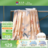富安娜毯子 法兰绒毯保暖毛毯盖毯午睡毯 缤纷花影 180*200cm