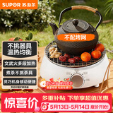 苏泊尔（SUPOR）迷你电陶炉煮茶器煮茶炉煮茶壶养生围炉煮茶茶艺炉泡茶家用办公老白茶黑茶花茶不挑器具SW-DTL01
