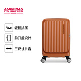 美旅行李箱20英寸拉杆箱前开口登机箱学生旅行箱密码箱胖胖箱NF2橘
