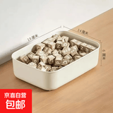 杂物储物筐收纳篮桌面厨房塑料衣柜衣物零食篮子化妆品整理箱无盖 一个装【无盖】 19*14*6cm 随机色（白/黄/蓝）
