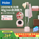 海尔（Haier）立式挂烫机35g蒸汽量2.5L水箱双杆家用手持熨斗烫衣服带板大功率平挂两用多功能蒸气熨烫机GS2408F
