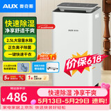 奥克斯（AUX）除湿机/抽湿机 卧室厨卫除湿器 除湿量10升/天 负离子除菌轻音吸湿器KDY10-01W