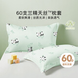 博洋家纺60支天丝枕套轻奢枕芯套枕套 熊猫宝宝（单只装）40*60cm