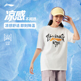 李宁校园冰棒T抗菌短袖男女同款休闲百搭简约印花运动上衣AHSV269