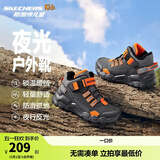 Skechers斯凯奇岚霖系列儿童棉鞋男童冬鞋耐磨大童加绒运动鞋405230L 炭灰色/橘色/CCOR 32
