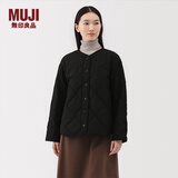 MUJI 女式 蓬松棉服绗缝夹克 女装外套女款棉衣棉袄25年冬季 BD10NA5A 黑色 L (165/88A)