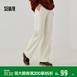 森马（Semir）休闲裤女春季松紧腰抽绳阔腿裤女生显瘦ins慵懒卫裤101125127009A