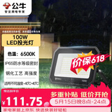 公牛（BULL）LED投光灯户外庭院工厂园林灯露营灯 IP65防水等级100W-6500K白光