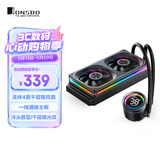 乔思伯（JONSBO）TH-240黑色 一体式水冷散热器 (连体4面千层镜风扇/一线通接主板/冷头数显/软件/千层镜光效)