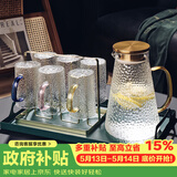 格娜斯玻璃杯水杯家用套装泡茶杯喝水杯子耐高温轻奢高颜值锤纹凉水壶