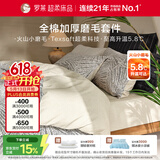 罗莱家纺 全棉加厚磨毛四件套冬季纯棉被套床单被罩 灰色200*230