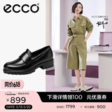 爱步（ECCO）【明星同款】乐福鞋女 百搭厚底粗跟英伦风单鞋女 摩登490013 HL 黑色49001301001 建议选小一码 37 （偏大，建议选小一码）