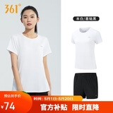 361°运动套装女夏季新款跑步休闲短袖短裤两件套母亲节662414001H-1