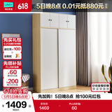 林氏家居小户型出租房用简易衣柜卧室家用推拉门储物柜子LS214D1