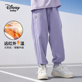 迪士尼（DISNEY）童装儿童女童加绒长裤针织保暖休闲运动裤子25春DB331ME22紫140