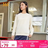 361°卫衣女士春夏季运动休闲舒适宽松圆领长袖套头上衣662334801D-1