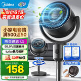 美的（Midea）空气循环扇电风扇家用摇头台式桌面两用小电扇卧室低噪台扇循环扇【25年全新升级】 【Turbo喷射暴风空气循环】24KL