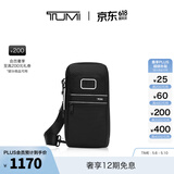 TUMI/途明男士胸包条纹装饰运动包单肩包【618特惠】 黑/白/022303911DWOE