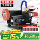 民溪电动砂带机全自动小型迷你打磨抛光机家用磨刀神器多功能磨刀工具 350w【抛光轮+砂轮+数显】可水磨 长21cm*宽10cm*高10cm