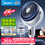 美的（Midea）【APP智控】抑菌空气循环扇/变频直流电风扇//家用净化落地扇摇头定时广角送风FGD24UZR