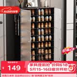 安尔雅 简易鞋柜经济型简约防尘小鞋架子多层组装塑料收纳柜玄关柜