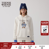Teenie Weenie小熊秋冬装学院风蓝色T恤索罗娜加绒连帽卫衣套头衫 象牙白 S (160)