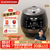 福库（CUCKOO）黑晶钻电饭煲家用2-8个人韩国原装进口大容量高压电饭锅智能语音定时多功能IH高压钻石聚能内胆 AH1080FD 5L