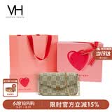 VANESSA HOGAN VH女包山茶花信封包轻奢老花链条小包单肩斜挎包生日礼物送女友
