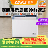 稚乐（ZARL）冰柜商用 冰柜展示柜大容量岛柜  展示柜冷藏保鲜柜 冷冻展示柜冷柜冰箱玻璃门雪糕柜超市电冰柜 商超双门展示加深欧岛柜