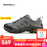 迈乐（Merrell）官方店男女款户外登山徒步鞋减震MOAB 3迈越者轻量防滑耐磨透气 J035896灰蓝（女） 37