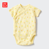 优衣库婴幼儿网眼包臀衣/短袖/1件装宝宝衣服连体衣481772 43 黄色 60cm