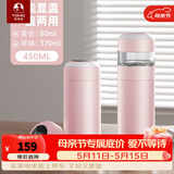 特美刻（TOMIC）离保温杯女高颜值泡茶杯办公室便捷焖茶杯水杯定制礼品 【智能显温款】千禧粉450ml