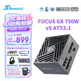 海韵（SEASONIC）【FOCUS v5 GX】750W 双色线材白金认证 电脑电源｜A级声学认证｜ATX 3.1｜CQC3级｜支持50系显卡
