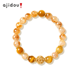 AJIDOU手链女新中式黄水晶玛瑙手串手饰串珠轻奢高级感节礼物女神节