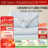 水星家纺蚕丝被100%蚕丝子母被子冬被冬季加厚被芯约10.2斤220cm×240cm