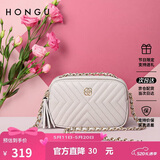 红谷女士包包斜挎包菱格链条包牛皮单肩包流苏包小包  520礼物送女友