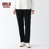 MUJI MUJI 女式 灯芯绒轻便裤休闲裤冬季 纯棉全棉 女装 BEE06C2A 黑色 S