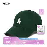 MLB官方 KARINA同款男女时尚百搭软顶棒球帽遮阳帽户外春夏CP77 洛杉矶道奇队/绿色 均码