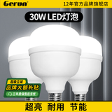 格润莱特（GERUN）led灯泡超亮节能灯E27螺口灯头30W40W50W70W80W100W柱形工程球泡 30W 足亮白光 E27灯头