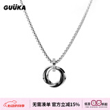 古由卡（GUUKA）张艺兴同款吊坠男士项链指环戒指情侣盒子链配饰品男士生日礼物女 R0499（60cm） 均码
