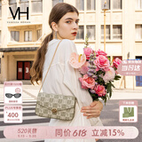 VANESSA HOGAN VH女包山茶花信封包轻奢老花链条包单肩斜挎包生日520礼物送女友