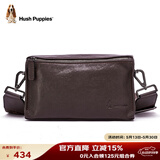 暇步士（Hush Puppies）斜挎包单肩包头层牛皮男大容量复古邮差小挎包休闲简约情人节礼物
