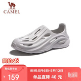 骆驼（CAMEL）男士快穿镂空运动凉鞋时尚沙滩洞洞拖鞋 G13M834091 灰色 42 