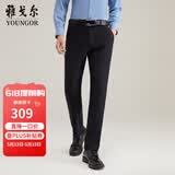雅戈尔（YOUNGOR）休闲裤男DP棉免烫不易皱裤子自然垂顺易打理新品 VCDP329979AWA黑色 35 .5 88A