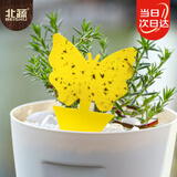 北蔬 粘虫板黄板诱虫板粘飞虫家用室内菜园 粘虫板双面花型蝴蝶20张